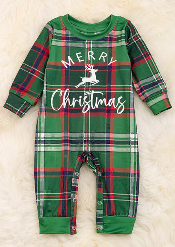 Merry Christmas Plaid Romper