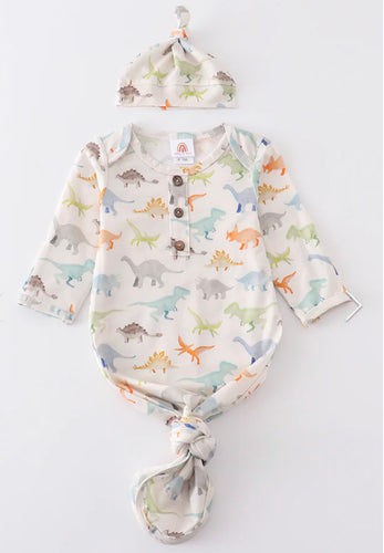 Bamboo Dinosaur Gown & Hat