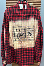 Load image into Gallery viewer, Red Plaid Bleached Winter Flannel