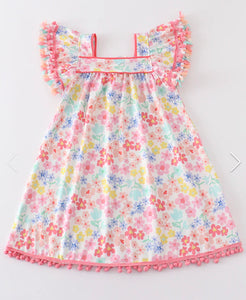 Floral Tassle Dress