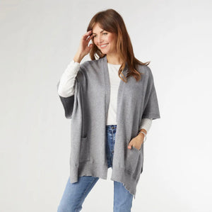 Grey Pocket Cardigan