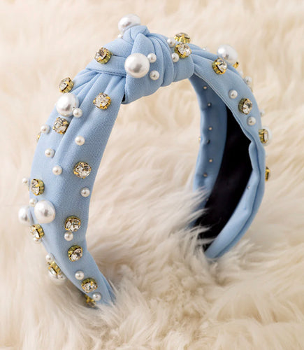 Blue Pearl Headband