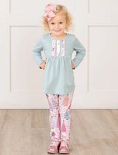 Load image into Gallery viewer, Mint &amp; Pink Christmas Tree Peplum Set