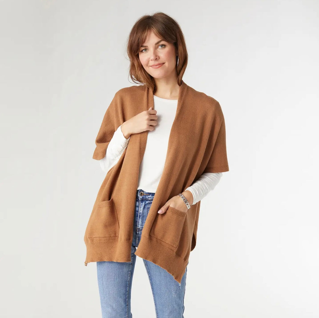 Camel Pocket Cardigan