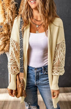 Load image into Gallery viewer, Apricot Crochet Lace Cardigan