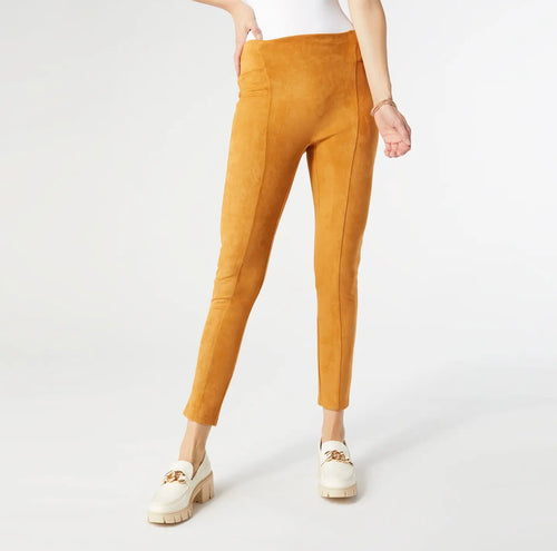 Camel Faux Suede Legging