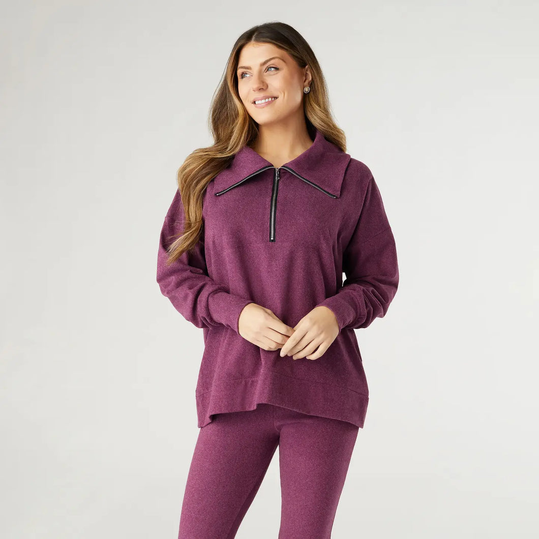 Berry Weekend Brushed Half Zip