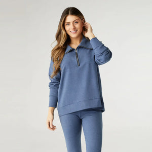 Blue Weekend Brushed Half Zip