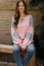 Load image into Gallery viewer, Blush Thermal Plaid Pullover