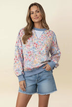 Load image into Gallery viewer, Blue Floral Pullover