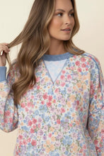 Load image into Gallery viewer, Blue Floral Pullover