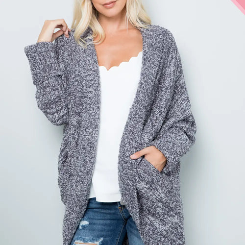 Charcoal Sweater Cardigan PLUS