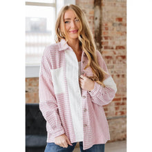 Load image into Gallery viewer, Pink Textured Patchwork Shacket