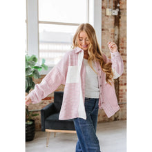 Load image into Gallery viewer, Pink Textured Patchwork Shacket