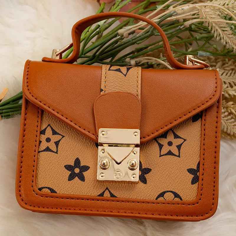 Khaki & Brown Mini Purse