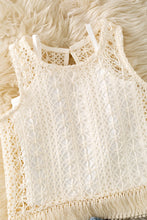 Load image into Gallery viewer, Ivory Lace Tank Top