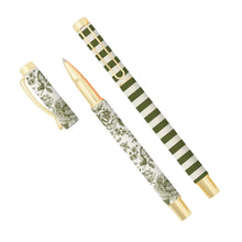 Load image into Gallery viewer, Green Floral Pen Set
