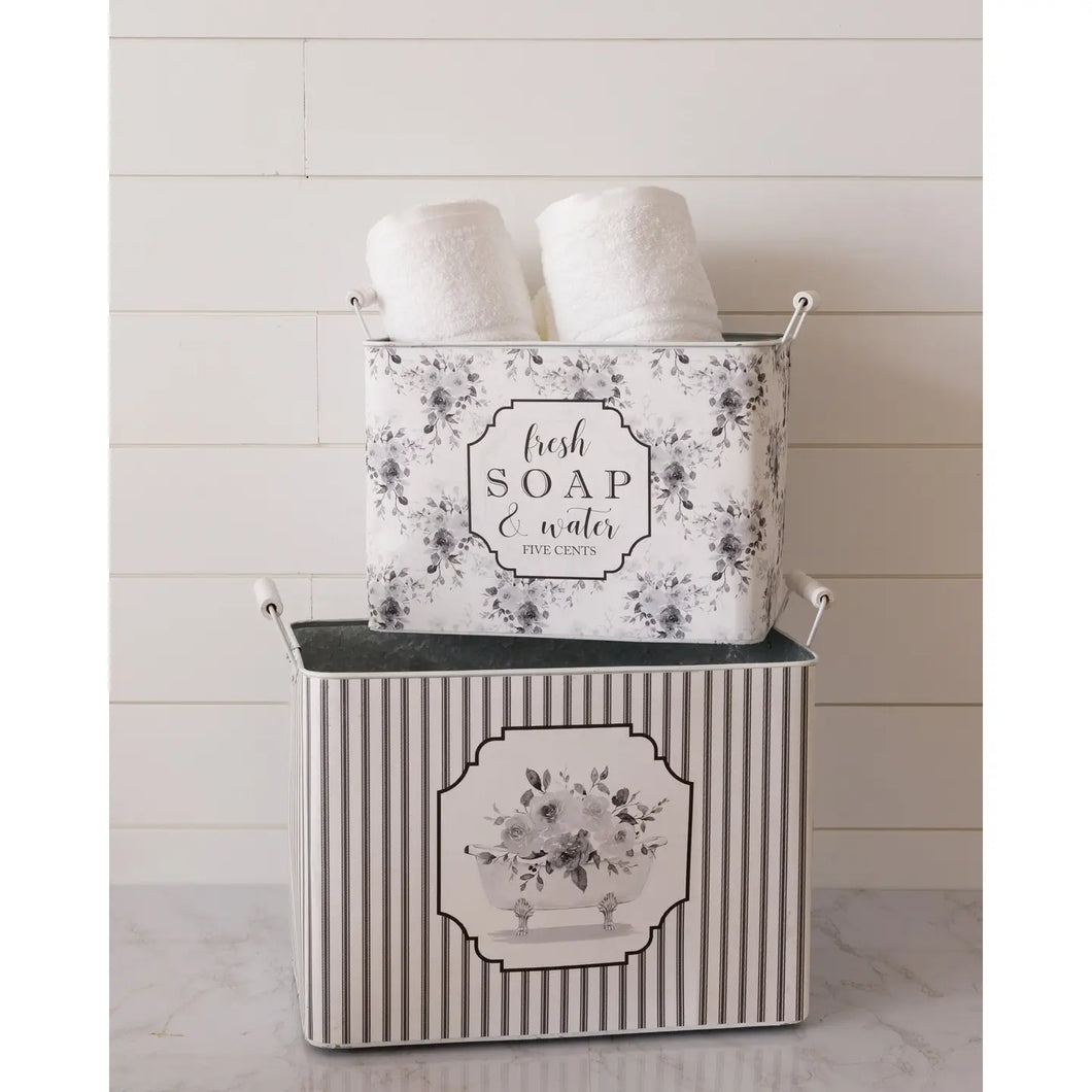 Floral Bath Container