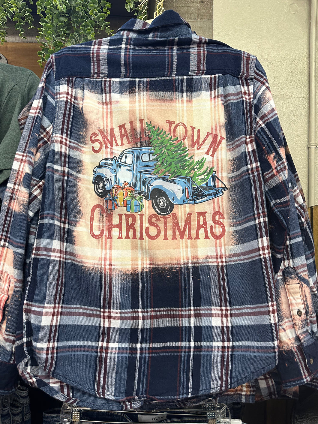 Small Town Christmas Bleached Flannel