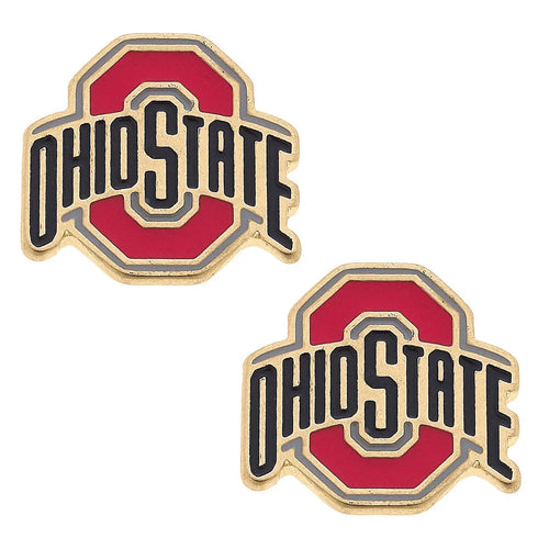 Ohio State Enamel Earrings