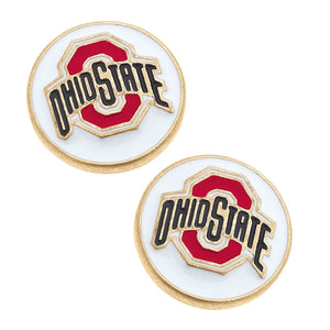 Buckeyes Enamel Stud Earrings