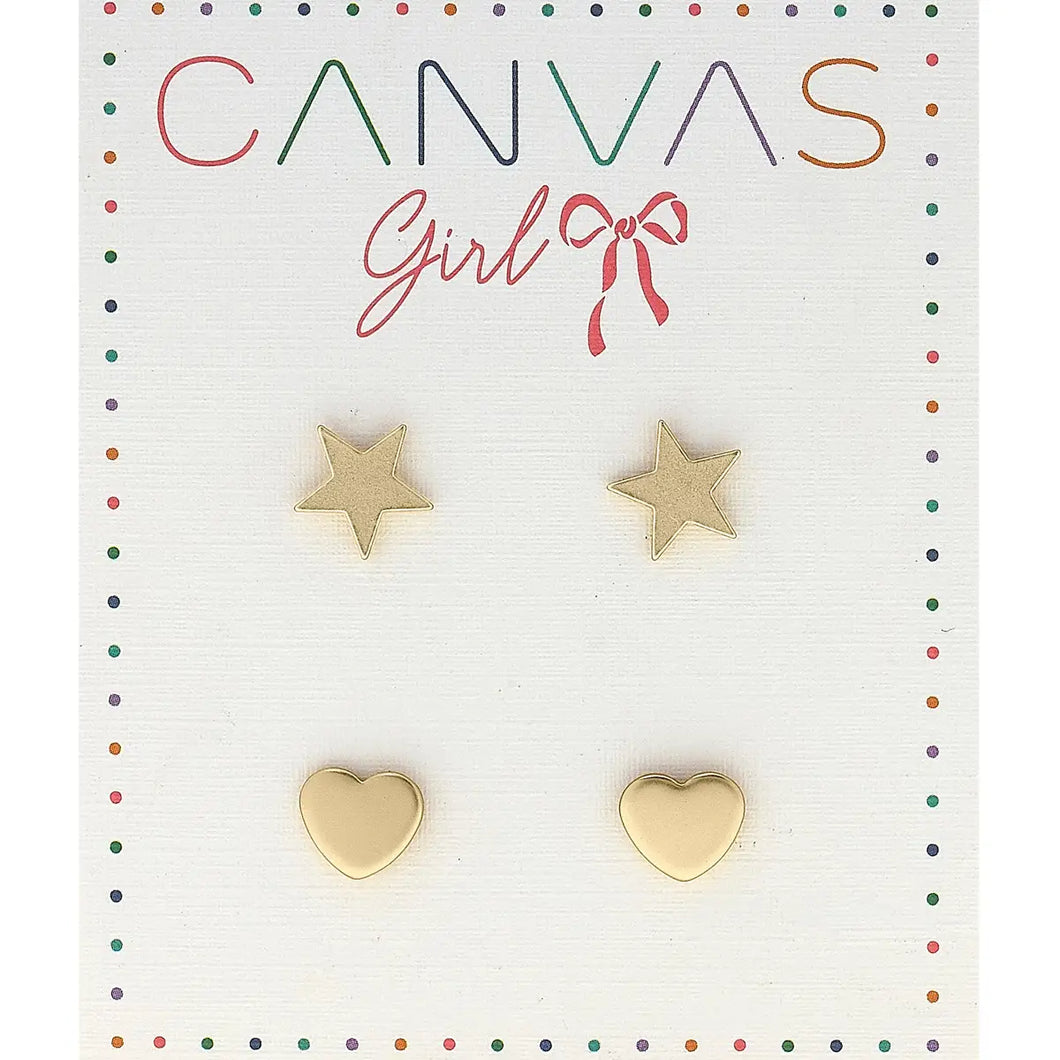 Star & Heart Kids Earrings