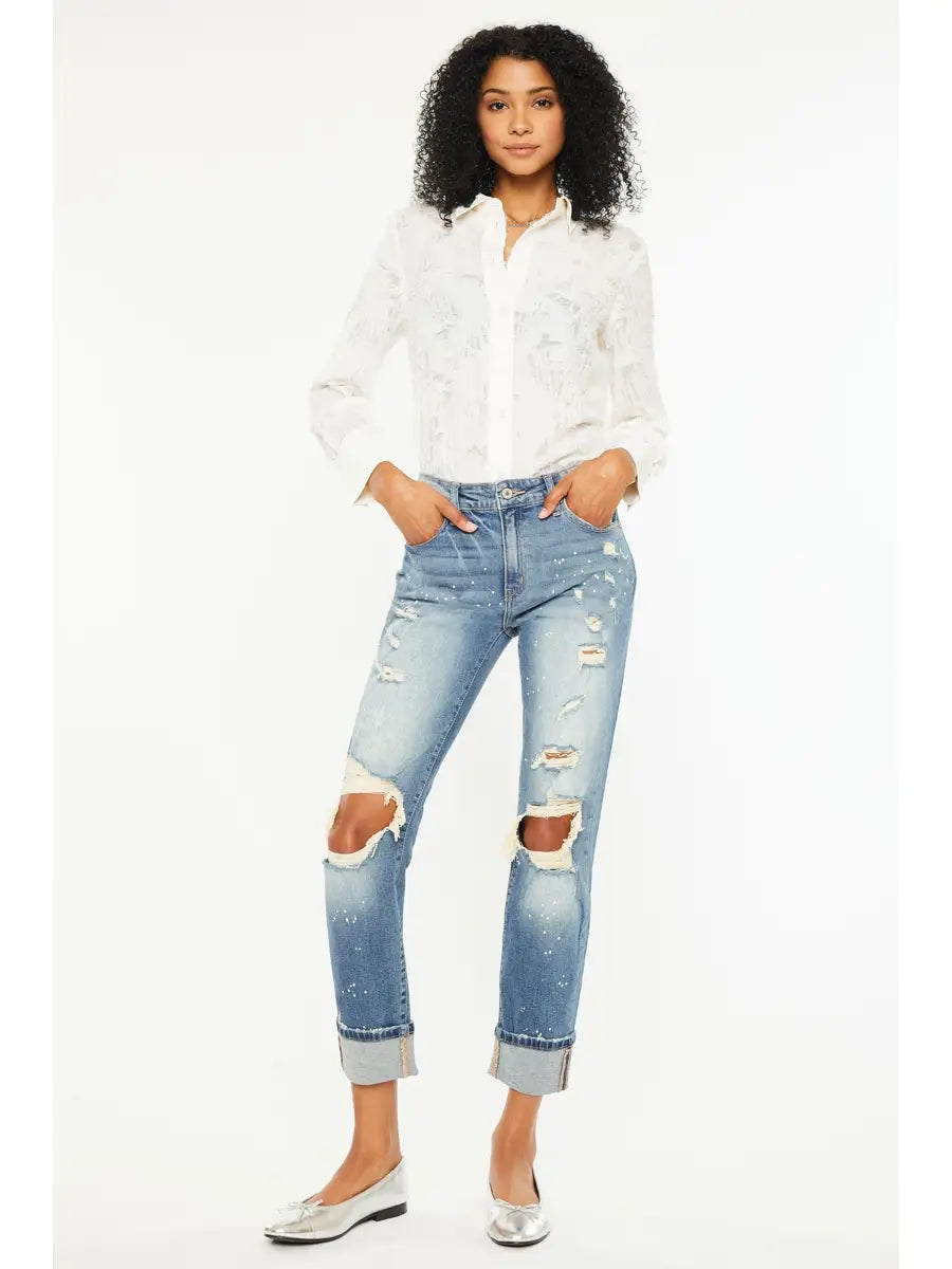 Kancan High Rise Boyfriend Jeans