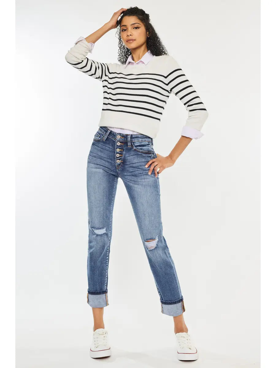 Kancan High Rise Straight Jeans