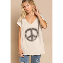 Load image into Gallery viewer, Beige Peace Stud Shirt