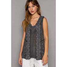 Load image into Gallery viewer, Black Lace Crochet Tank