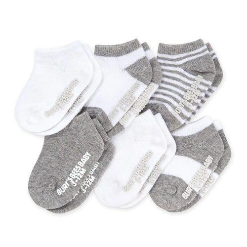 Grey Ankle Socks- 6 pack