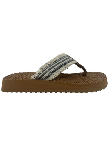 Black & Cream Brexly Flip Flop