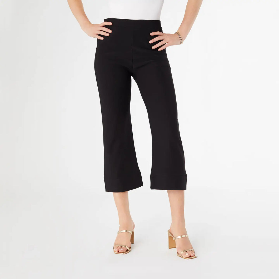 Black Wide Leg Cropped Pants