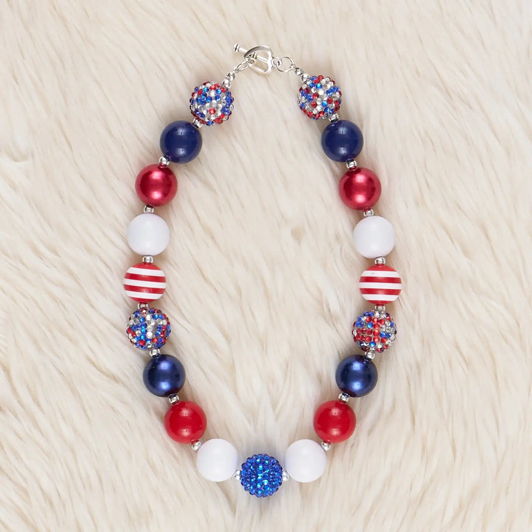 Patriotic Bubblegum Necklace