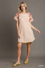 Load image into Gallery viewer, Cream Frayed Hem Dress