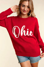 Load image into Gallery viewer, Red Ohio Knit Sweater