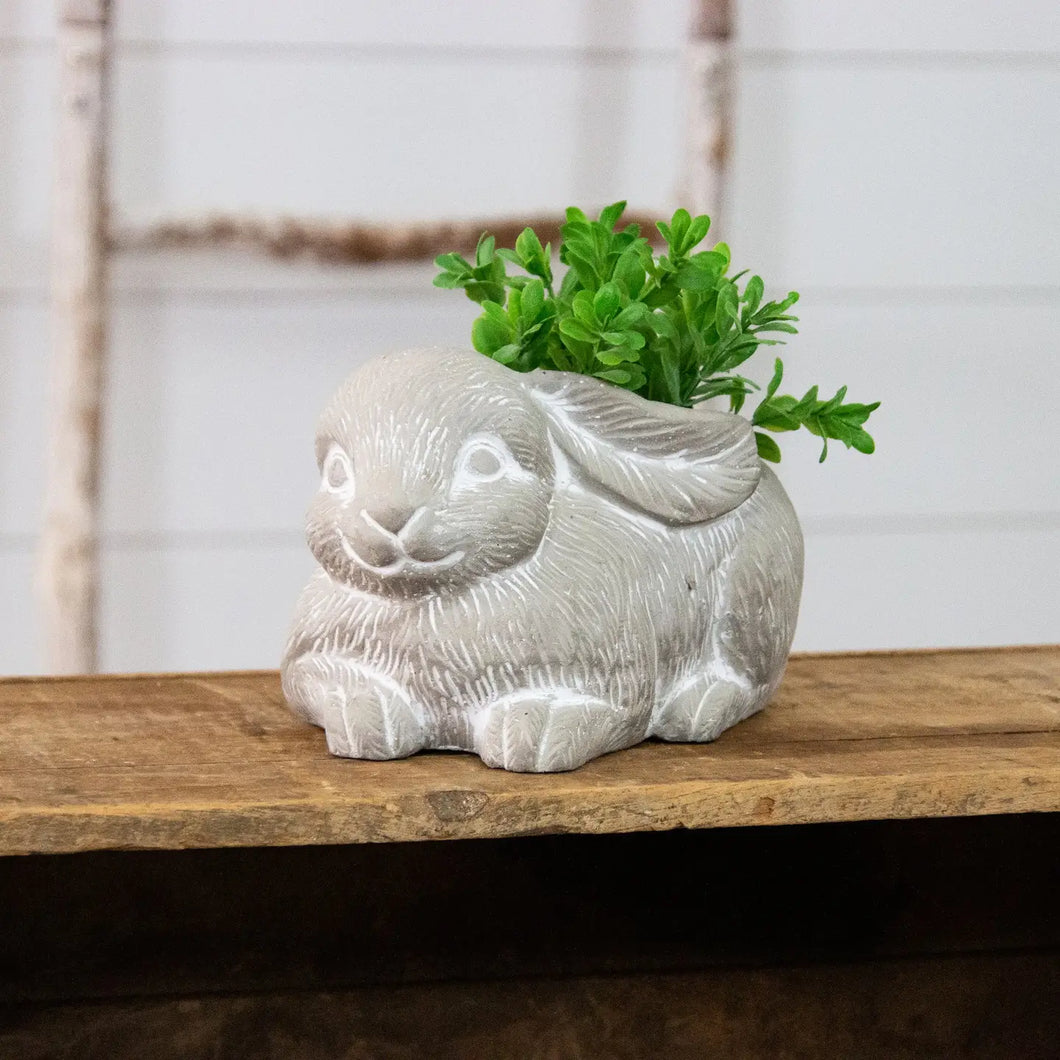 Cement Bunny Planter