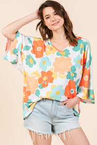 Floral Oversized Tunic Top