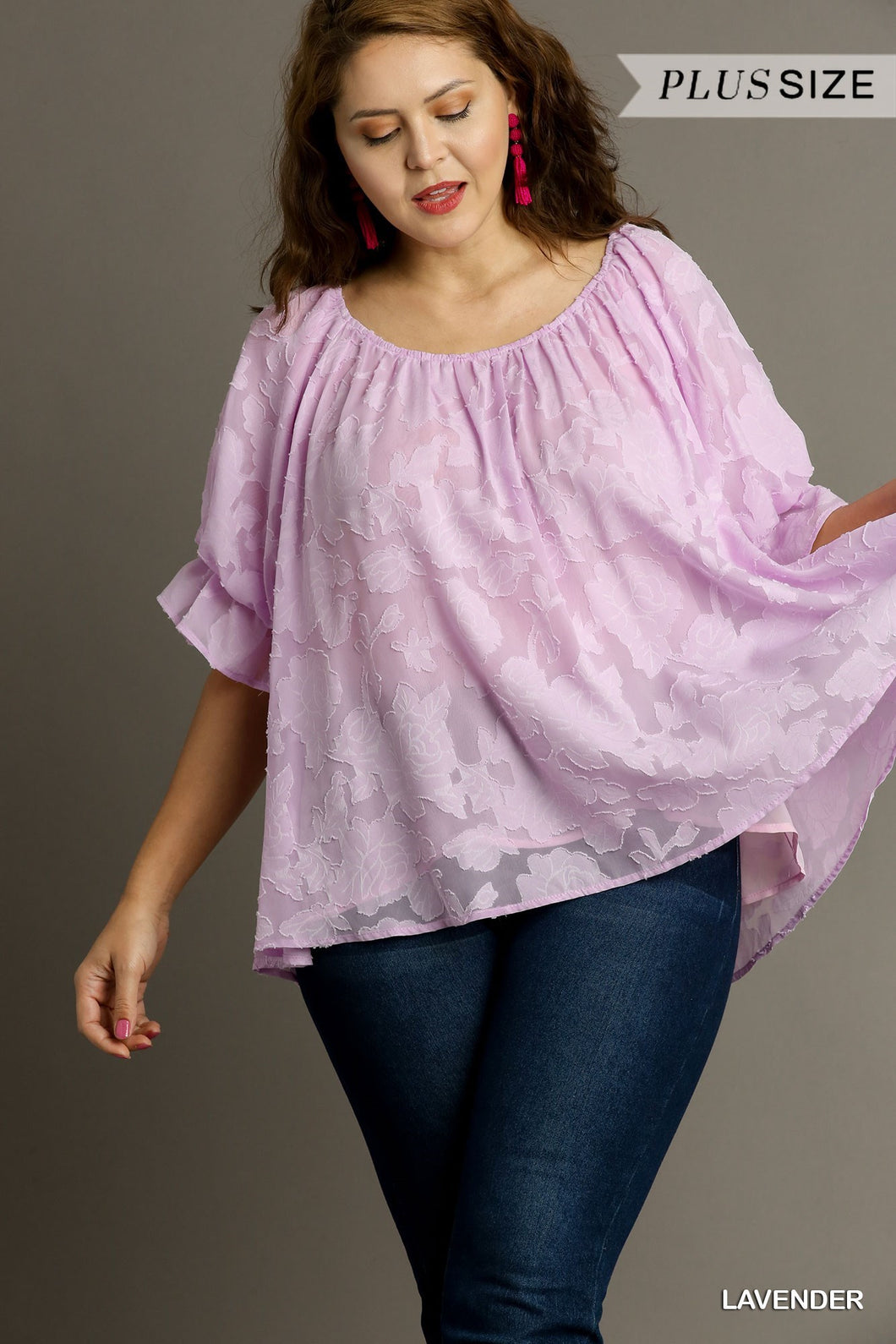 Lavender Lace Jacquard Top