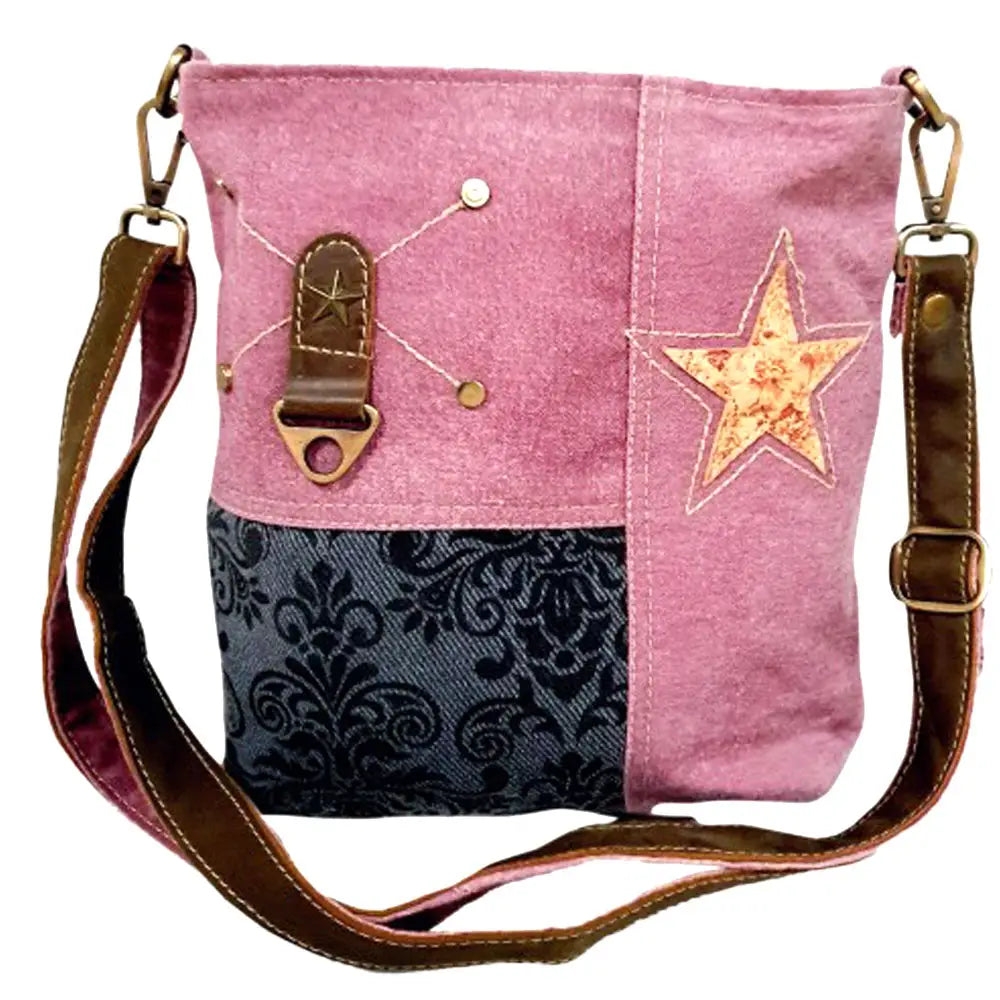 Pink & Black Star Shoulder Bag