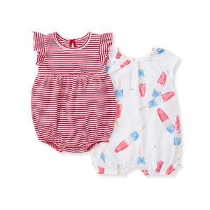 Red Stripe Bubble Romper