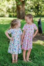 Load image into Gallery viewer, Back To School Print Girls Dress Short Sleeve