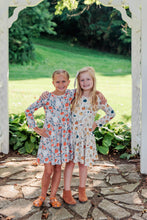 Load image into Gallery viewer, Halloween Pumpkin Ghost Girls Dress Long Sleeve Twirl Dress