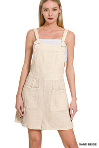 Sand Beige Gauze Washed Romper