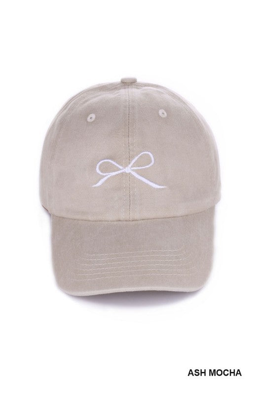 Coquette Bow Embroidered Hat
