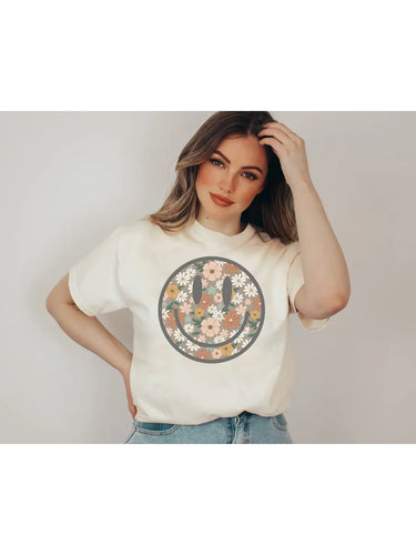 Floral Smiley Tee