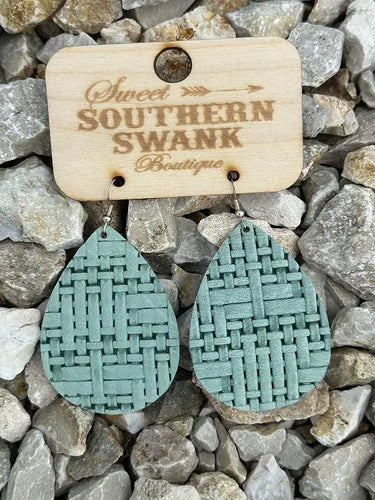 Green Teardrop Earrings