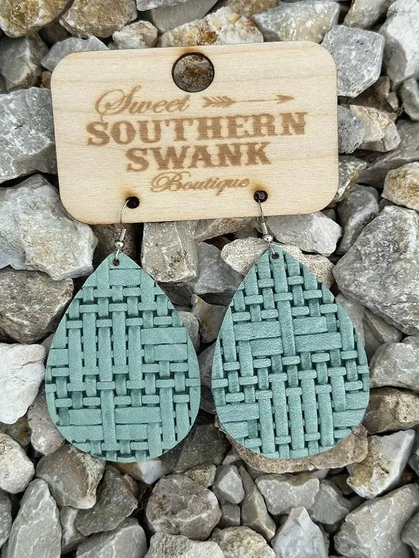 Green Teardrop Earrings