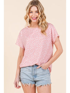 Pink Floral Relaxed Shirt