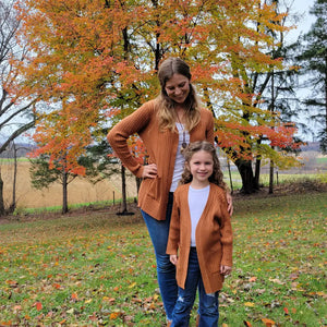 Mommy & Me Camel Knit Cardigan